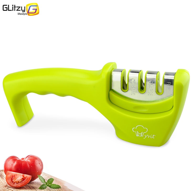 Knife Sharpener 3 Stages Professional Kitchen Sharpening Stone