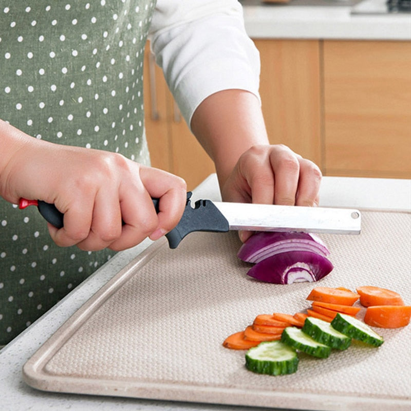 2 in 1 Cutting Board Utility Cutter Stainless Steel Ourdoor Smart Vegetable Knife